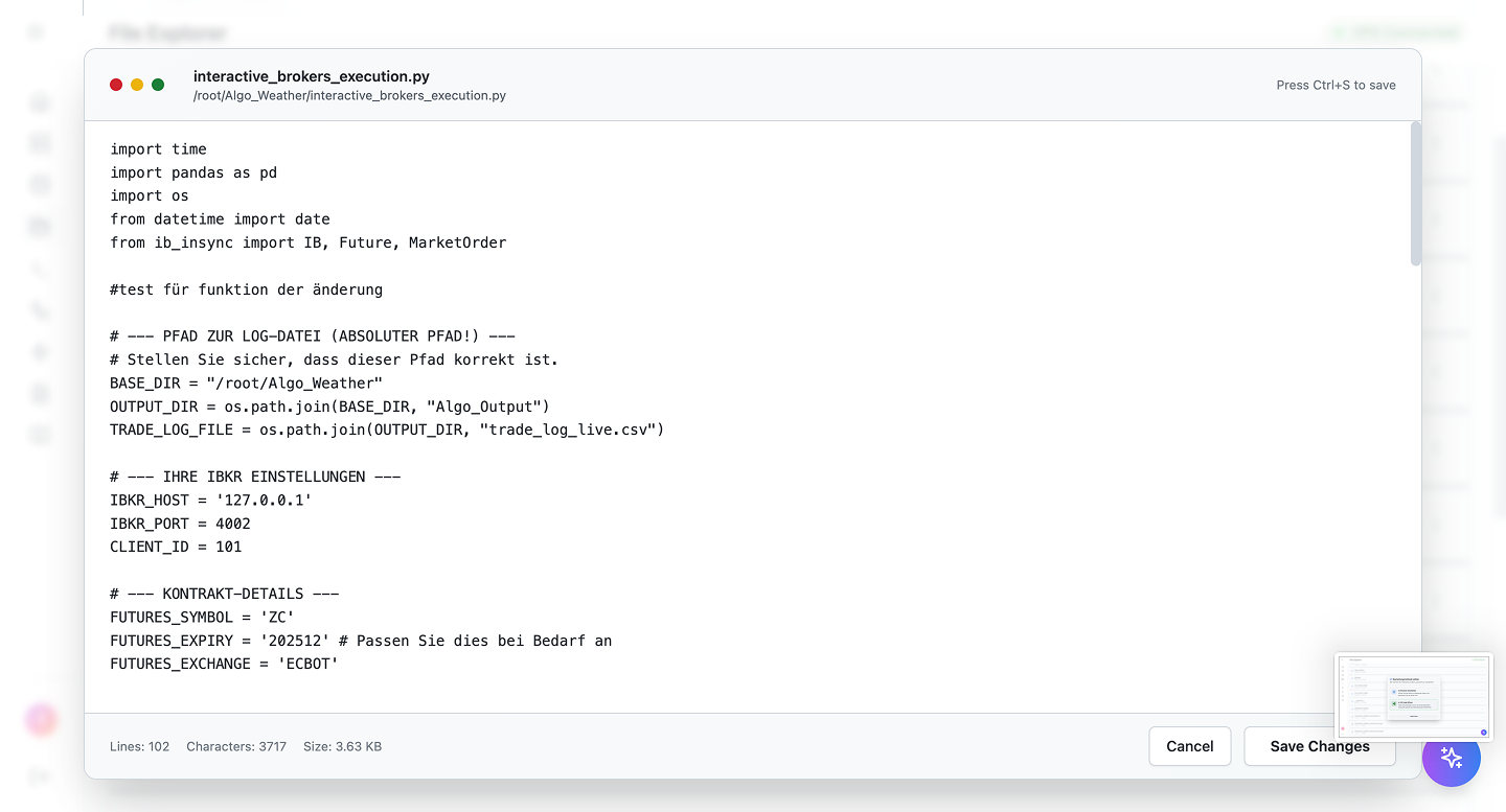 Multi-server management interface